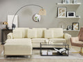 OSLO - Hoekbank met ottomaan - Beige - Linkerzijde - 270 cm - Leer