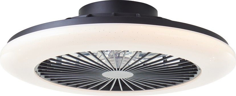 Brilliant Salerno - Plafondventilator - LED 40W - Dimbaar - Zwart