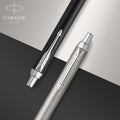 Parker IM-balpen | Matzwart met chromen afwerking | Medium punt met blauwe inktnavulling | met Geschenkdoos