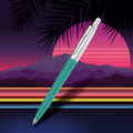 Parker Jotter Originals-balpennen | Retrowave-collectie | Caribisch-blauw en appelgroen | Blauwe inkt | medium punt | Blister
