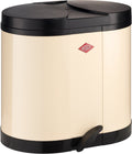 Pedaalemmer - 2 Vakken - Eco verzamelaar 170 - Wesco - afvalvolume 30 (2 x 15) liter - Amandel