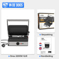 Strex Tosti Apparaat XL - Contactgrill - 2200W Temperatuurregeling - Platen 31x29 cm