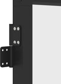 vidaXL - Binnendeur - smal - 83x201,5 - cm - gehard - glas - en - aluminium - zwart