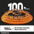 Powerplus Dual Power Draadloze Bladblazer POWDPG75270 - Bladblazer op Batterij van 40 V, 3-in-1: versnipperen, blazen en zuigen, maximale luchtsnelheid van 210 km/u, zonder Batterij en Oplader