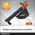 Powerplus Dual Power Draadloze Bladblazer POWDPG75270 - Bladblazer op Batterij van 40 V, 3-in-1: versnipperen, blazen en zuigen, maximale luchtsnelheid van 210 km/u, zonder Batterij en Oplader