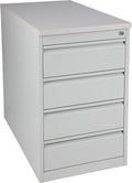 Praktische standcontainer 4 lades diep 80CM kleur Zwart (RAL9005) topblad Beuken