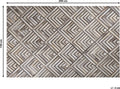 TEKIR - Laagpolig vloerkleed - Lichtbeige - 140 x 200 cm - Koeienhuid leer