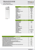 WHIRLPOOL TDLR65251BBE - Bovenlader wasautomaat - 6.5 kg vulgewicht - 14 programma's