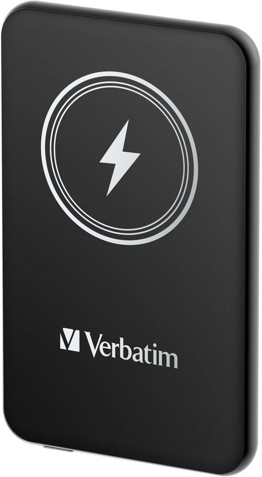 Verbatim Charge 'n' Go 5000mAh - Magnetische Draadloze Powerbank - 15W Snelladen - Zwart