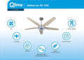 Qlima FC 260 - Plafondventilator met LED Verlichting - WiFi - Zomer en Winter - Afstandsbediening