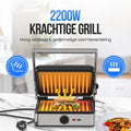 Strex Tosti Apparaat XL - Contactgrill - 2200W Temperatuurregeling - Platen 31x29 cm