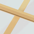 vidaXL - Binnendeur - smal - 102,5x201,5 - cm - gehard - glas - en - aluminium - goud