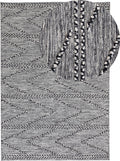 TERMAL - Laagpolig vloerkleed - Zwart - 160 x 230 cm - Katoen
