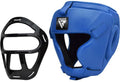RDX Sports T1 Hoofdbeschermer Boksen - Bokshelm - Met Grill - Kunstleer - Blauw - S