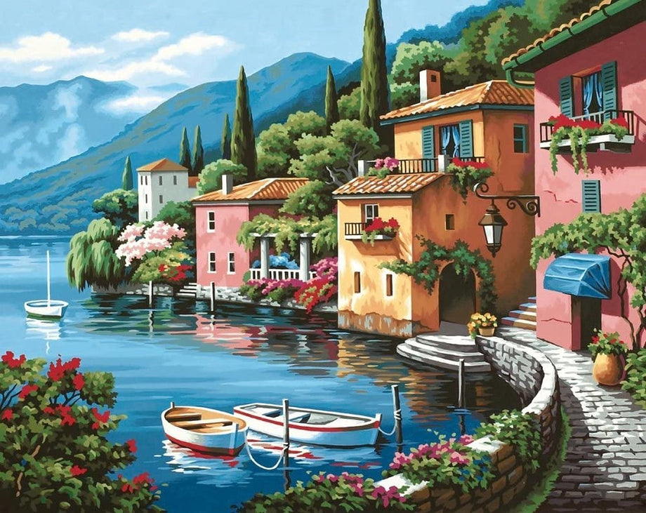Rubye® Diamond Painting Volwassenen - Diamond Painting Kinderen - Franse Kust - 40x30cm