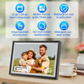 Saaf Digitale Fotolijst met Wifi - 96gb - Gratis App - Digitale Fotokader - 10,1