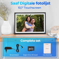 Saaf Digitale Fotolijst met Wifi - 96gb - Gratis App - Digitale Fotokader - 10,1