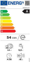 Siemens SN65EX12CE - iQ500 - Inbouwvaatwasser - 60 cm - Energielabel A - varioSpeed - Home Connect