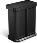 Simplehuman - Prullenbak Liner Pocket Recycler 24 + 34 liter - Zwart - Roestvast Staal