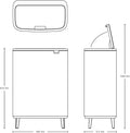 Brabantia Bo Touch Bin Hi Prullenbak - 60 liter - Soft-touch openingssysteem - Matt Black