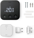 Slimme Thermostaat Multi-Room Starterskit - Smart Thermostaat X - 2 Radiatorknoppen - incl. Matter Bridge - werkt met Google Home, Alexa & Apple Homekit - Bedrade variant - Zwart/Wit