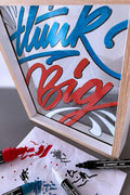 STABILO FREE - Acryl Marker - T800C - Schuine Punt - 4-10 mm - Karmijn Rood - Doos 5 stuks