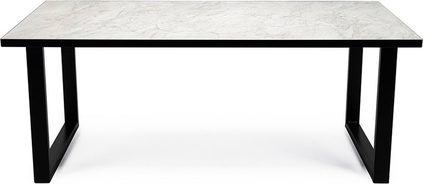 Stalux Eettafel - Tafel Joop - Luxe Design - Duurzaam Materiaal - Gemakkelijk te Reinigen - Wit Marmer - 180 cm