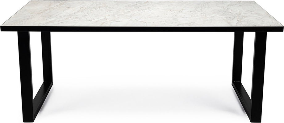 Stalux Eettafel - Tafel Joop - Luxe Design - Duurzaam Materiaal - Gemakkelijk te Reinigen - Wit Marmer - 180 cm