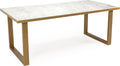 Stalux Eettafel - Tafel Joop - Luxe Design - Duurzaam Materiaal - Gemakkelijk te Reinigen - Wit Marmer - 180 cm
