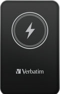 Verbatim Charge 'n' Go 5000mAh - Magnetische Draadloze Powerbank - 15W Snelladen - Zwart