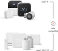 tado° Slimme Radiatorknop Starterskit X - Slimme Thermostaatknop - incl. Matter Bridge & 6 Radiatorknoppen - Zwart/Wit