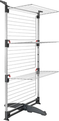 Tomado - Droogtoren Ciclone Vario - 38 meter drooglengte - Inklapbaar - Aluminium en Metaal - Met kledinghangershaken - 5 jaar garantie - Zilvergrijs