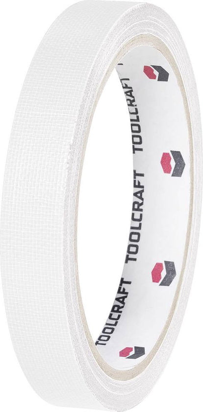 TOOLCRAFT HEB38L10WC HEB38L10WC Textieltape HEB38L10WC Wit (l x b) 10 m x 38 mm 1 stuk(s)