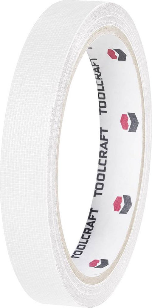 TOOLCRAFT HEB38L10WC HEB38L10WC Textieltape HEB38L10WC Wit (l x b) 10 m x 38 mm 1 stuk(s)