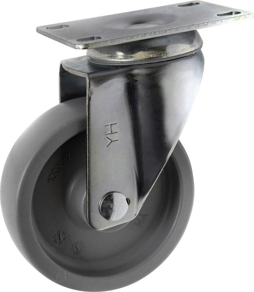 TOOLCRAFT TO-5137935 Zwenkwiel 100 mm met schroefplaat Draagvermogen (max.): 125 kg
