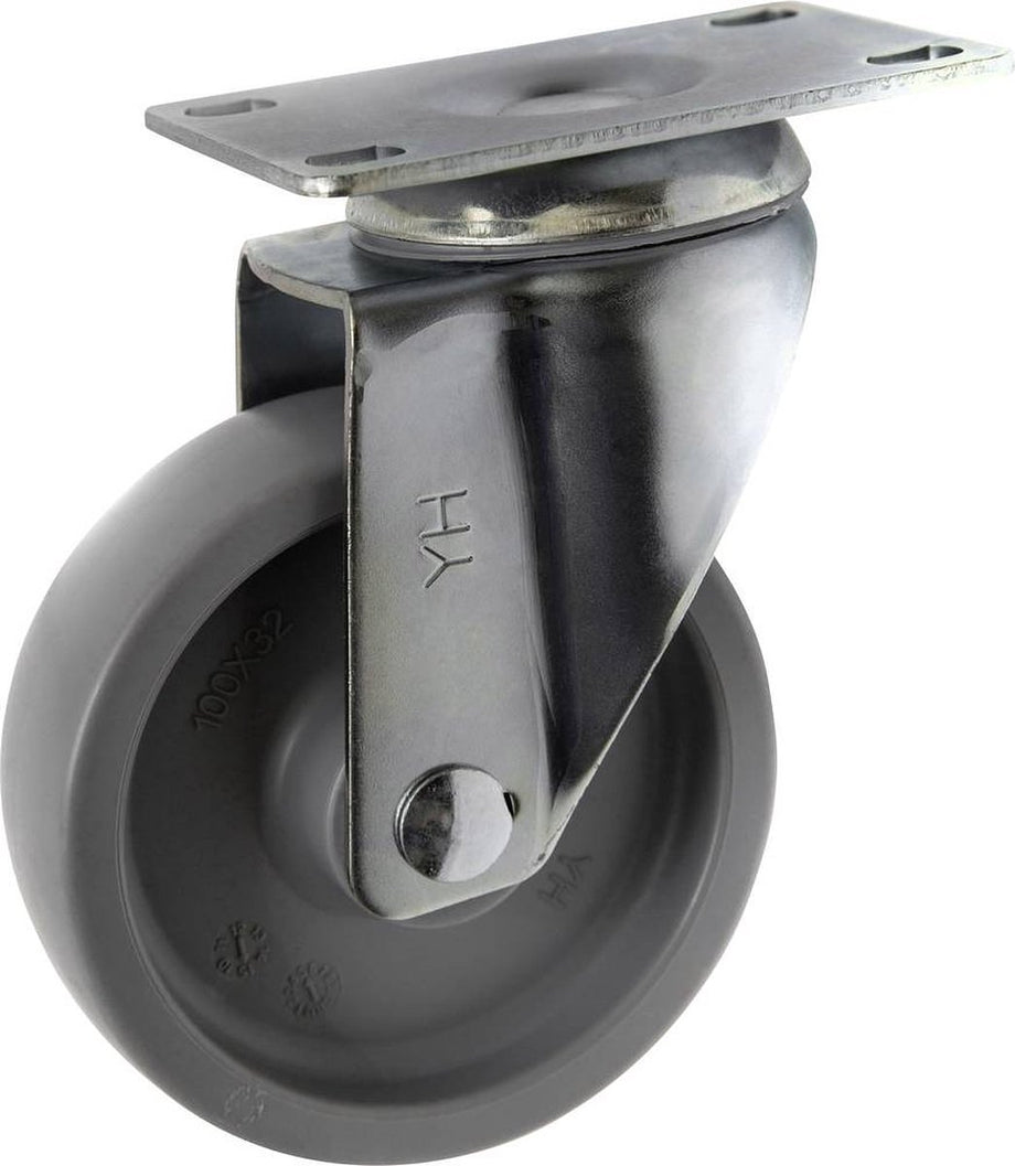 TOOLCRAFT TO-5137935 Zwenkwiel 100 mm met schroefplaat Draagvermogen (max.): 125 kg
