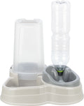 Trixie - Voer- En Waterdispenser - Kunststof - Grijs/Taupe - 3.5 ltr