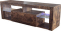 TV kast dressoir Hugo - media meubel game set up - met verlichting - vintage bruin