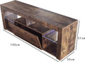 TV kast dressoir Hugo - media meubel game set up - met verlichting - vintage bruin