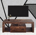 TV kast dressoir Hugo - media meubel game set up - met verlichting - vintage bruin