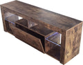 TV kast dressoir Hugo - media meubel game set up - met verlichting - vintage bruin