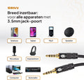 Drivv AUX Kabel 3.5 mm - Jack naar Jack - Verguld - Zwart - 2 meter