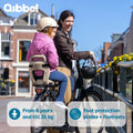 Qibbel Junior 6+ - Fietsstoeltje Achter - Quick Connect - Zwart