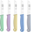 Solingen Kartelmes - Tomatenmes RVS 18,5 cm met Blade Cover - Pastelkleuren Mix (10 stuks)