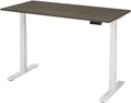 Ergonomisch elektrische verstelbaar zit/sta bureau Teez breed 120CM diep bladkleur Ahorn framekleur Aluminium (RAL9006)