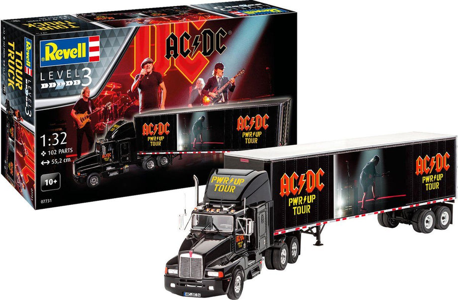 1:32 Revell 07731 AC/DC Tour Truck en Trailer "Power UP" Plastic Modelbouwpakket