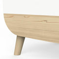 Speelgoedkist - FIRMIANA - Scandinavische stijl - Mat wit / Kronberg eik - 82,4 x 39,1 x 58,9 cm - DEMEYERE