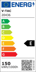 V-TAC VT-169ST-S LED Straatverlichting - Lichtsensor - Samsung - IP65 - Grijs - 150 Watt - 16500 Lumen - 4000K - 5 Jaar