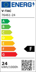 V-TAC VT-8624SQ-S-B LED-plafonniere - Vierkante plafonniere - Samsung - IP44 - Zwart - 24 Watt - 2500 Lumen - 4000K - 5 Jaar