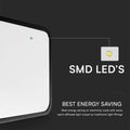 V-TAC VT-8624SQ-S-B LED-plafonniere - Vierkante plafonniere - Samsung - IP44 - Zwart - 24 Watt - 2500 Lumen - 4000K - 5 Jaar